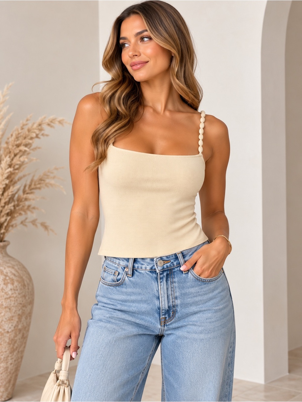 HOUSE OF HARLOW Lux Sculpting Bubble a strap Detail